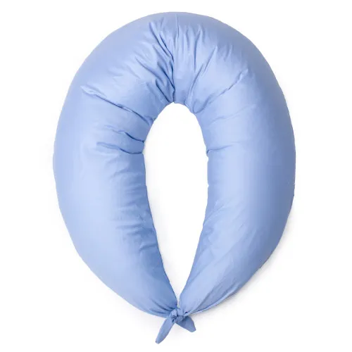 Подушка для вагітних та годування №10220 Satin 0842 Light Blue EcoSilk сатин