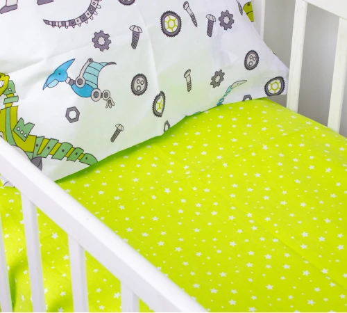 Простынь детская Бязь Kids Time 17-0576 Dinosaur robot