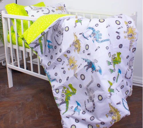 Підковдра дитяча Бязь Kids Time 17-0576 Dinosaur robot