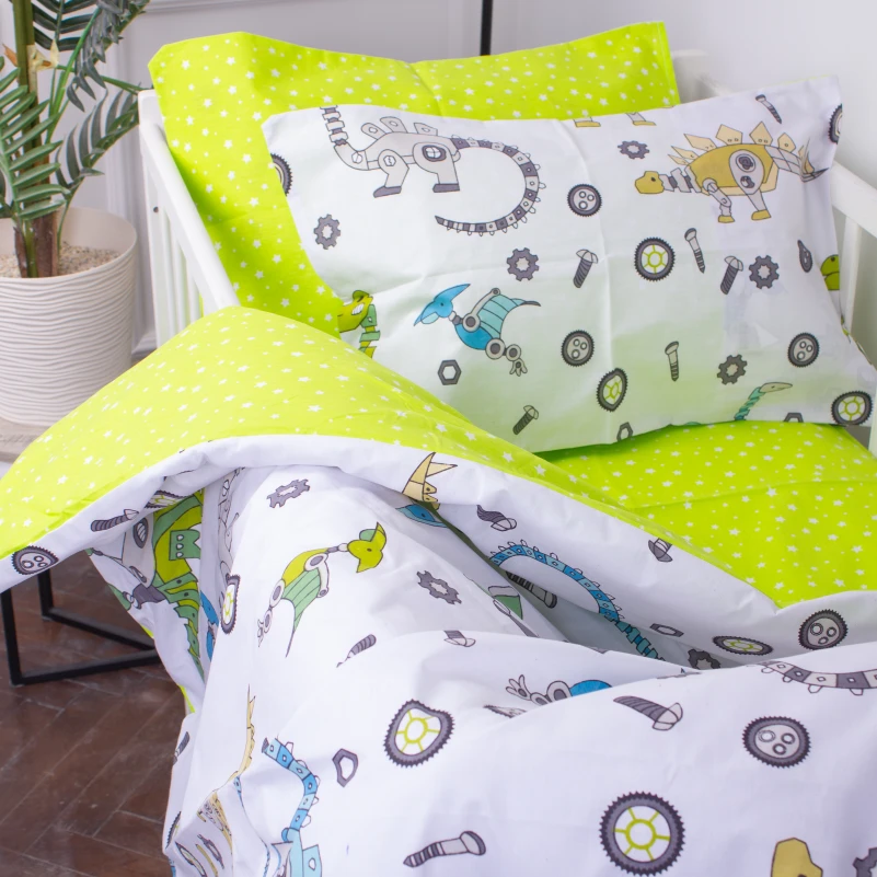 Комплект постільної білизни Бязь Kids Time 17-0576 Dinosaur robot