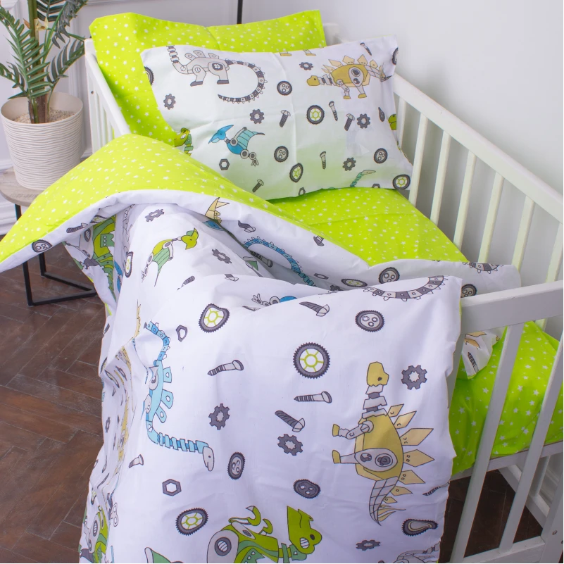 Комплект постільної білизни Бязь Kids Time 17-0576 Dinosaur robot - 1
