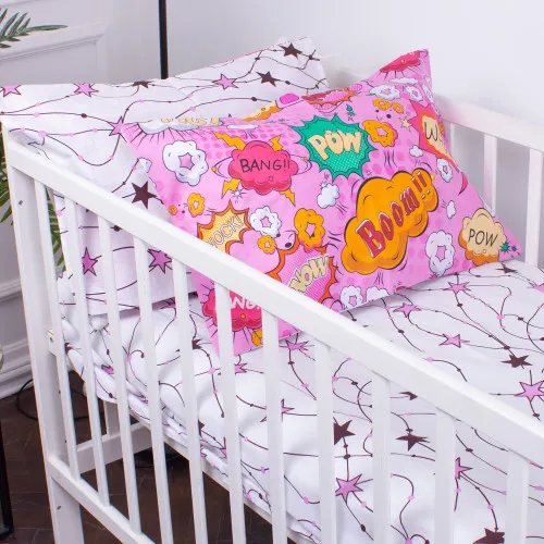 Наволочка Бязь Kids Time 17-0512 Bombs pink