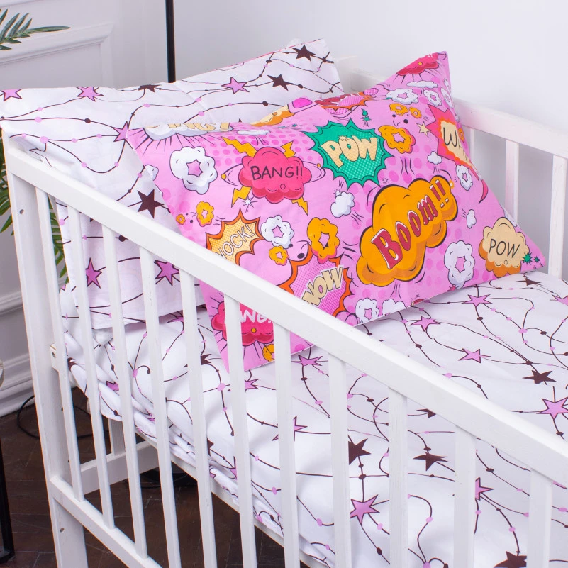 Комплект постільної білизни Бязь Kids Time 17-0512 Bombs pink - 6