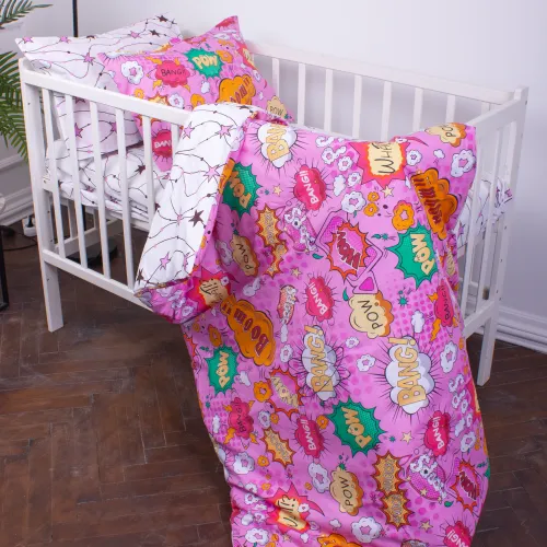 Підковдра дитяча Бязь Kids Time 17-0512 Bombs pink - 5