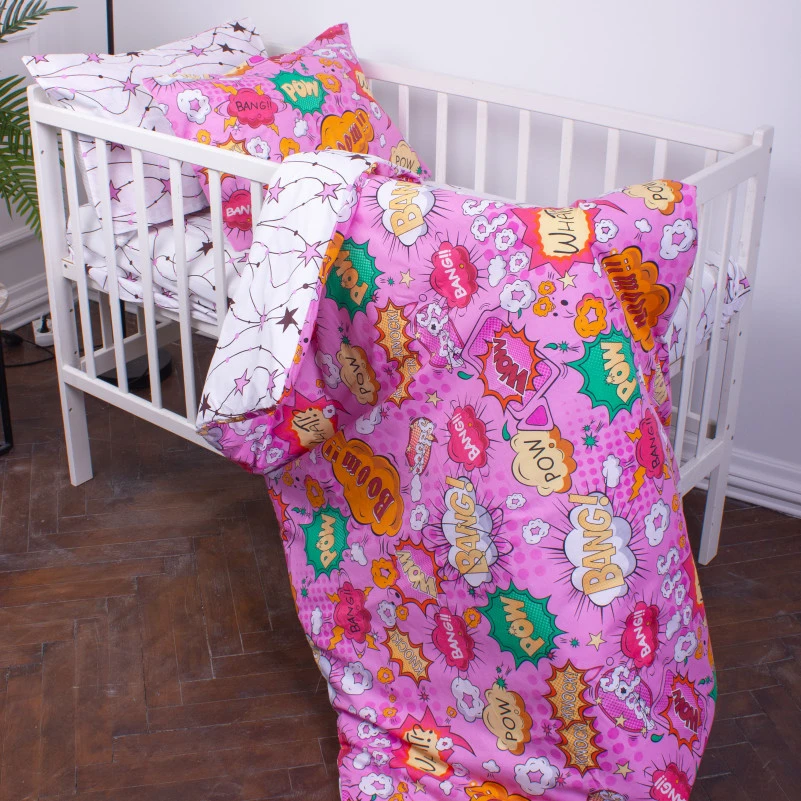 Наволочка Бязь Kids Time 17-0512 Bombs pink - 4