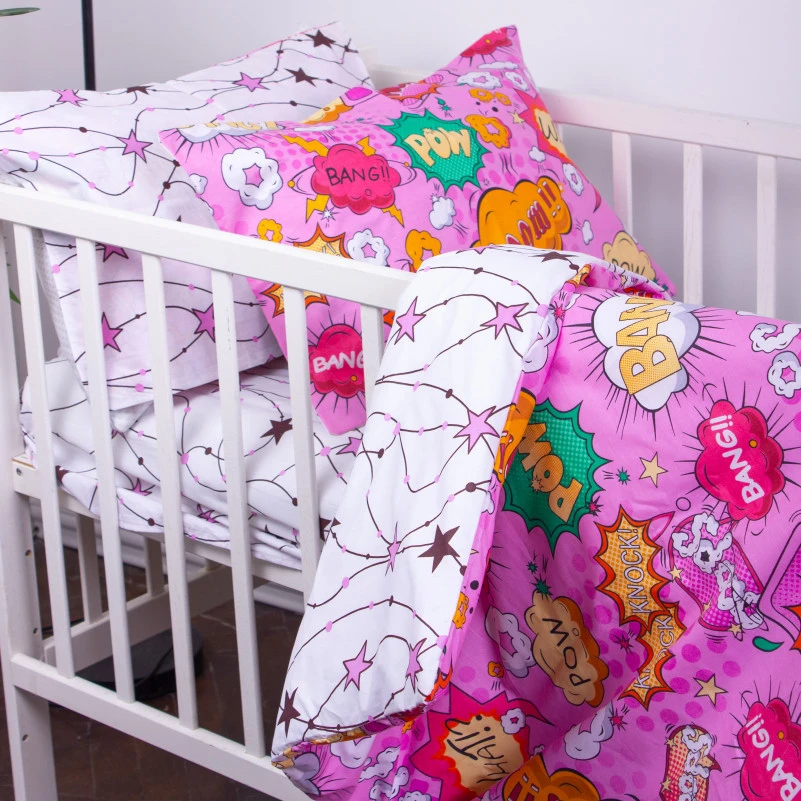 Комплект постільної білизни Бязь Kids Time 17-0512 Bombs pink - 2