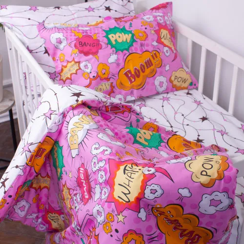 Наволочка Бязь Kids Time 17-0512 Bombs pink - 2