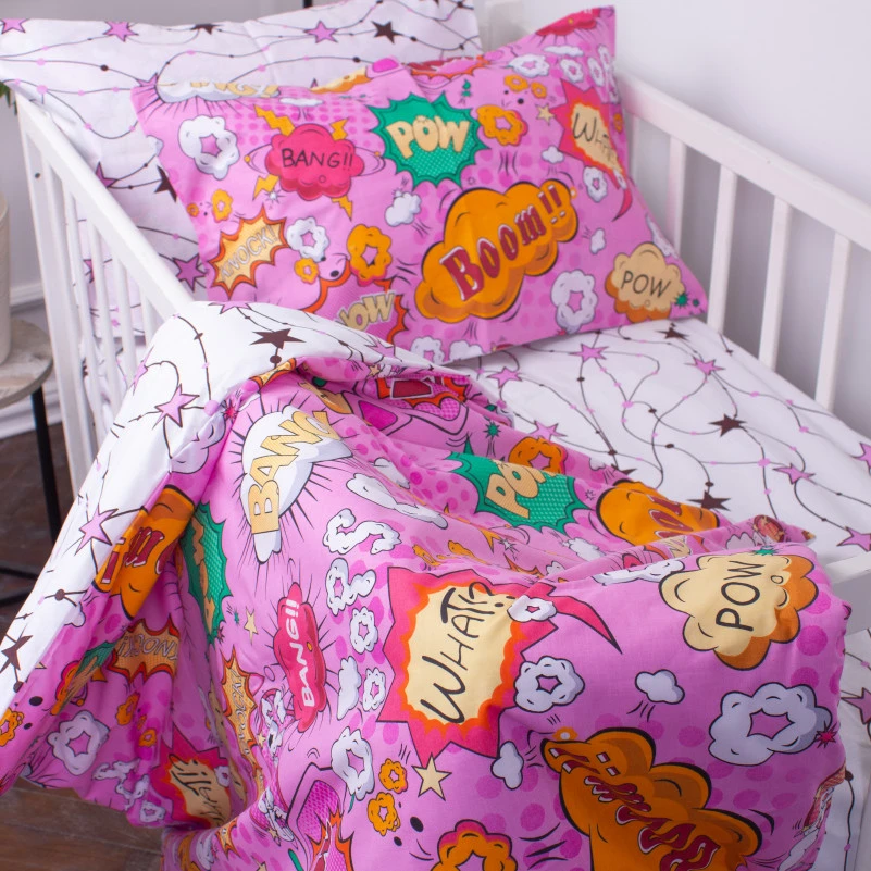 Комплект постільної білизни Бязь Kids Time 17-0512 Bombs pink