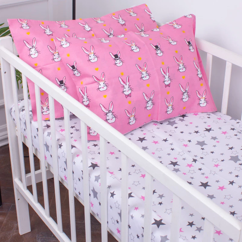 Комплект постільної білизни Бязь Kids Time 17-0528 Bunnies pink - 8