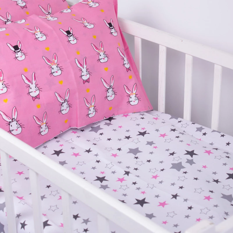 Комплект постільної білизни Бязь Kids Time 17-0528 Bunnies pink - 7