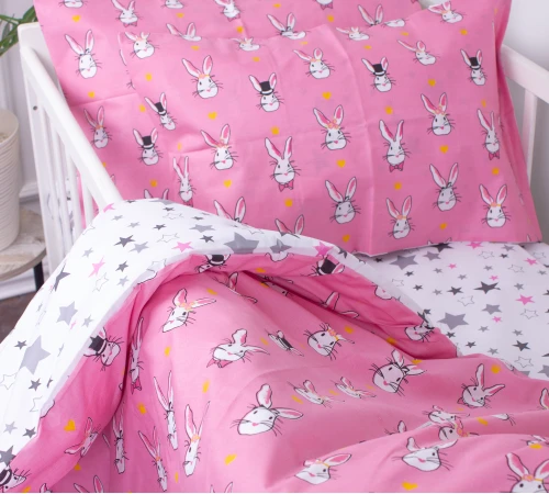 Наволочка Бязь Kids Time 17-0528 Bunnies pink - 2