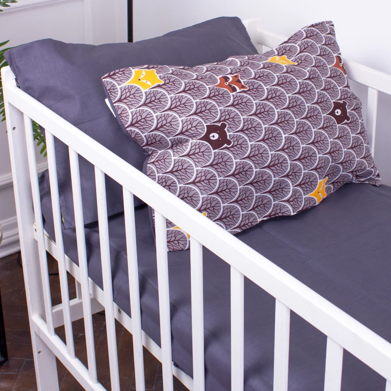 Простынь детская Бязь Kids Time 17-0526 Fabulous forest grey - 1