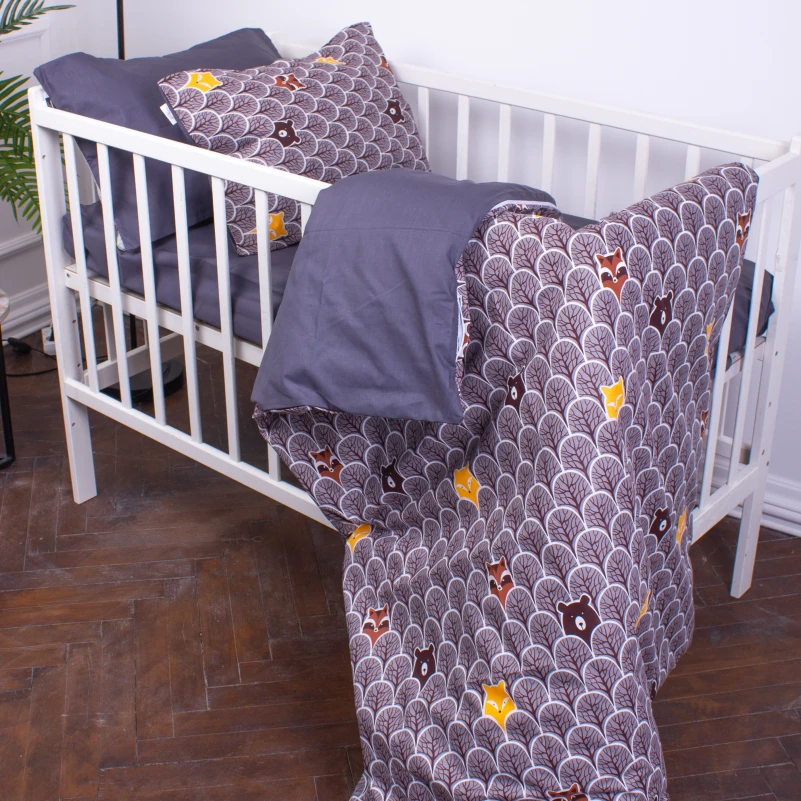 Підковдра дитяча Бязь Kids Time 17-0526 Fabulous forest grey