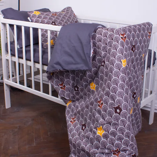 Комплект постельного белья Бязь Kids Time 17-0526 Fabulous forest grey - 2