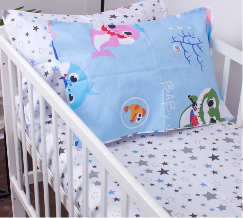 Простынь детская Бязь Kids Time 17-0521 Sharks blue - 2