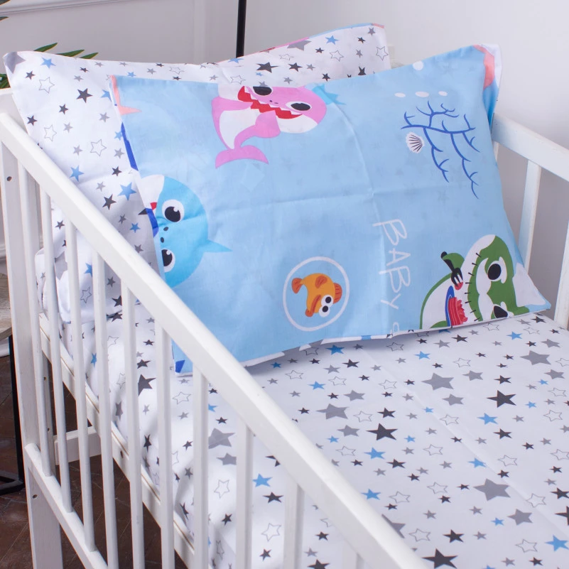 Простынь детская Бязь Kids Time 17-0521 Sharks blue - 1