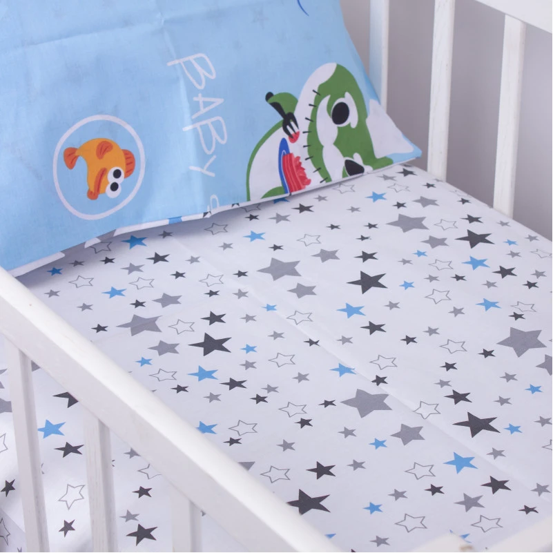 Простынь детская Бязь Kids Time 17-0521 Sharks blue