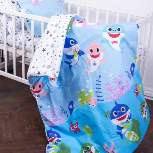 Комплект постельного белья Бязь Kids Time 17-0521 Sharks blue - 2