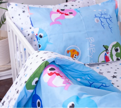 Наволочка Бязь Kids Time 17-0521 Sharks blue - 2