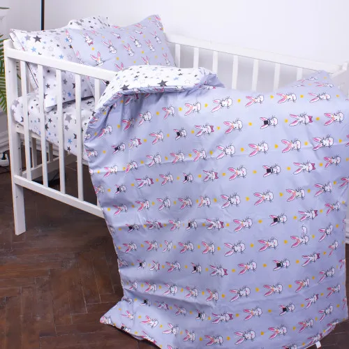 Підковдра дитяча Бязь Kids Time 17-0527 Bunnies