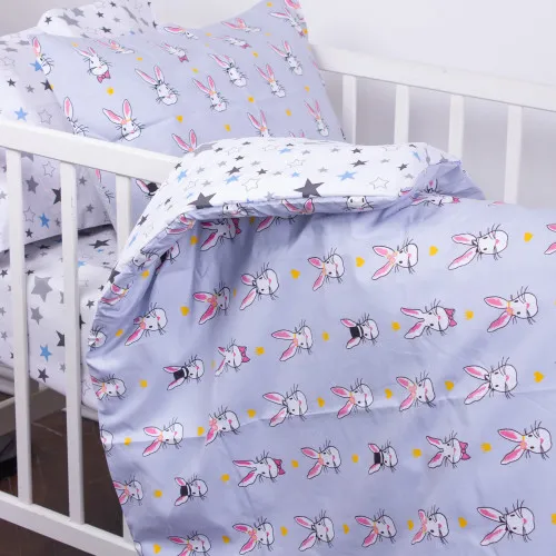 Підковдра дитяча Бязь Kids Time 17-0527 Bunnies - 2
