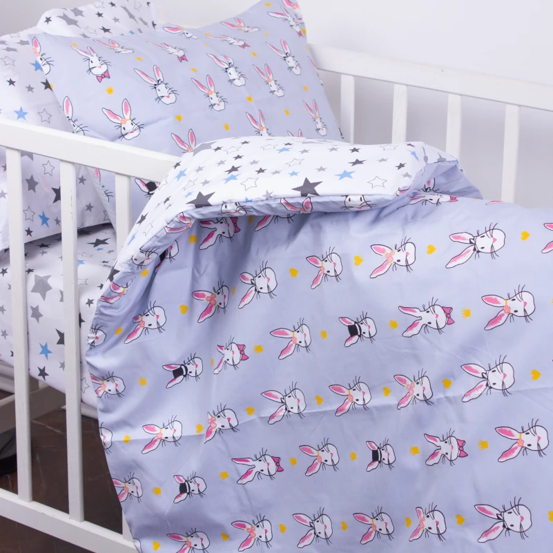 Комплект постільної білизни Бязь Kids Time 17-0527 Bunnies