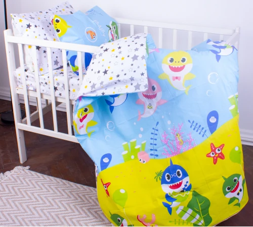 Підковдра дитяча Бязь Kids Time 17-0522 Sharks are fun