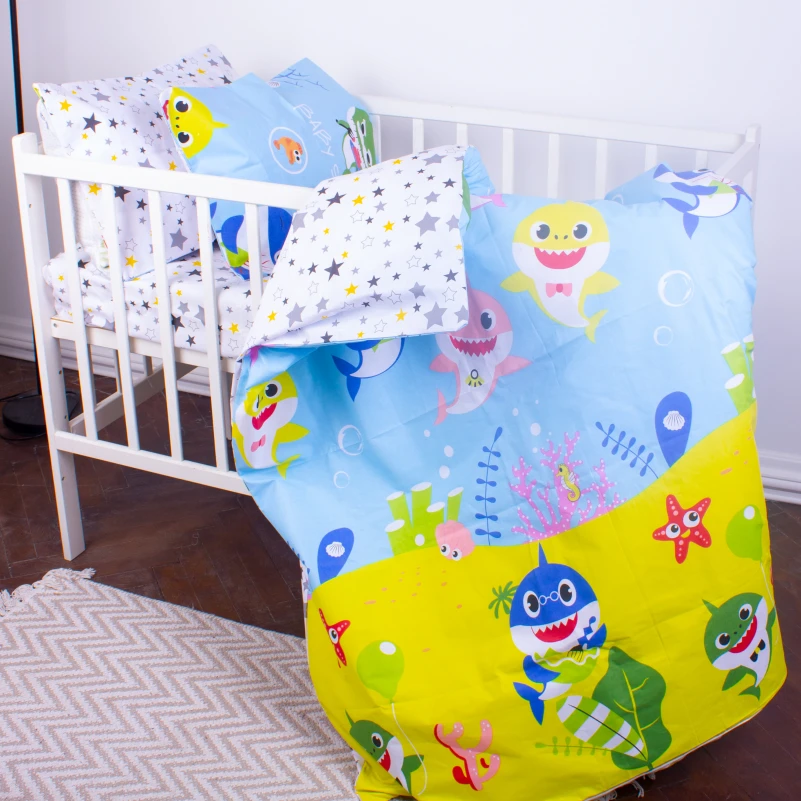 Комплект постільної білизни Бязь Kids Time 17-0522 Sharks are fun - 5