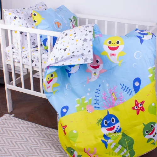 Підковдра дитяча Бязь Kids Time 17-0522 Sharks are fun - 2