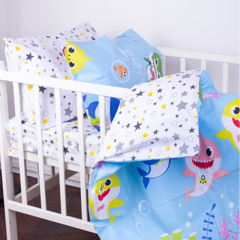 Комплект постільної білизни Бязь Kids Time 17-0522 Sharks are fun - 7