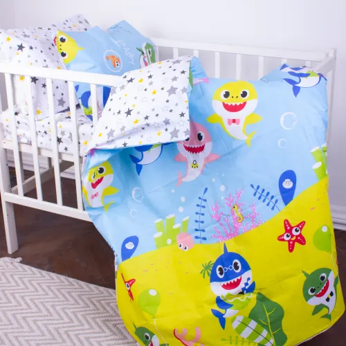 Підковдра дитяча Бязь Kids Time 17-0522 Sharks are fun - 3