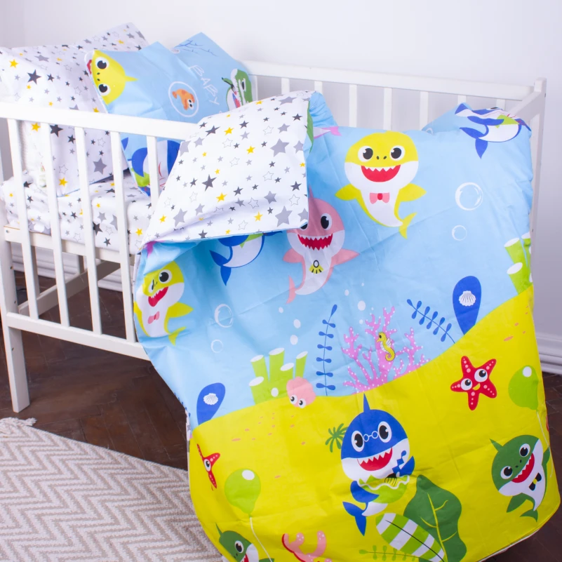 Комплект постільної білизни Бязь Kids Time 17-0522 Sharks are fun - 8