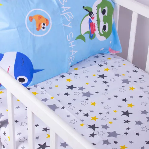 Простынь детская Бязь Kids Time 17-0522 Sharks are fun