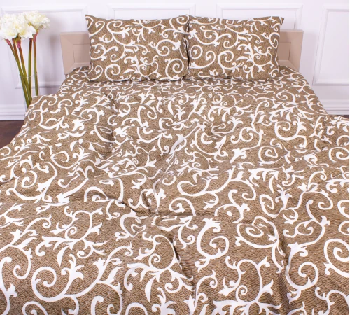 Комплект постельного белья Микрофибра принт 15-0230 Latte 