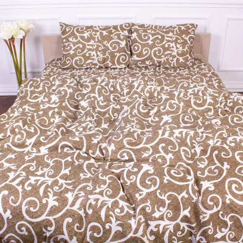 Комплект постільної білизни Мікрофібра принт 15-0230 Latte 