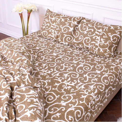 Простынь Микрофибра принт 15-0230 Latte 