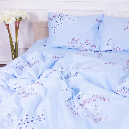 Комплект постільної білизни Мікрофібра принт 15-0278 Cornflower field  - 2