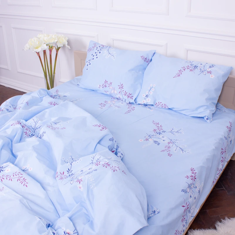 Комплект постельного белья Микрофибра принт 15-0278 Cornflower field  - 4