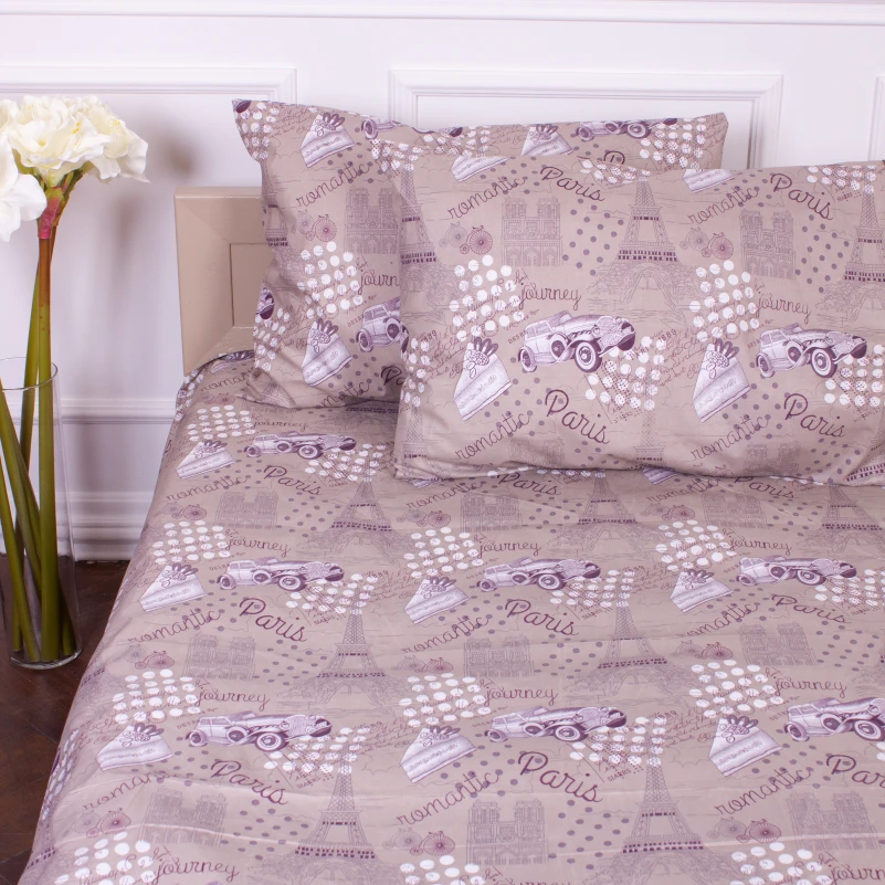 Комплект постельного белья Микрофибра принт 15-0229 Cappuccino  - 6