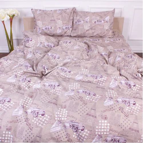 Комплект постільної білизни Мікрофібра принт 15-0229 Cappuccino 