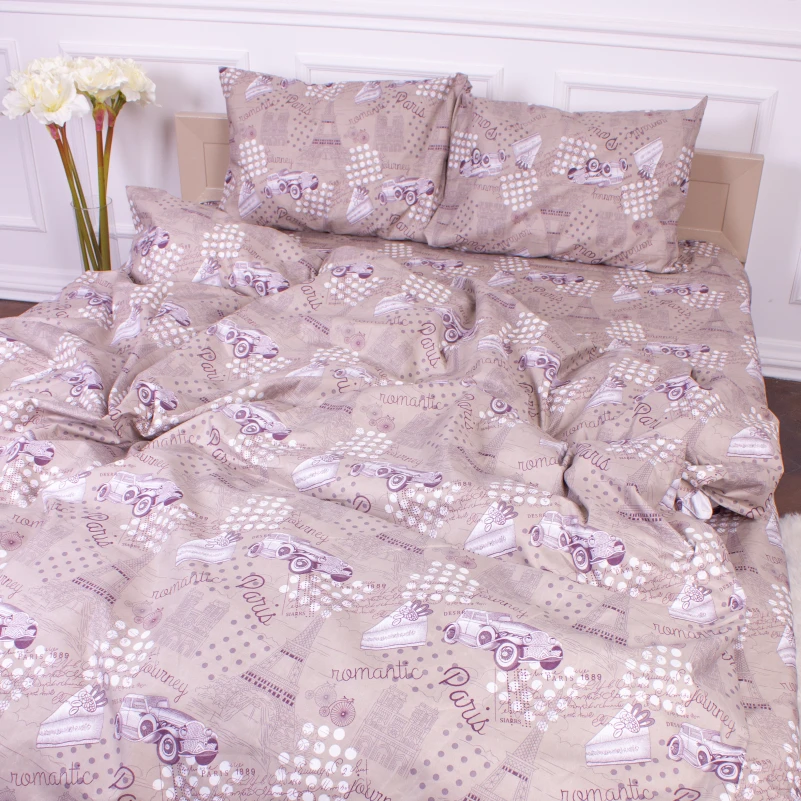 Комплект постельного белья Микрофибра принт 15-0229 Cappuccino  - 2