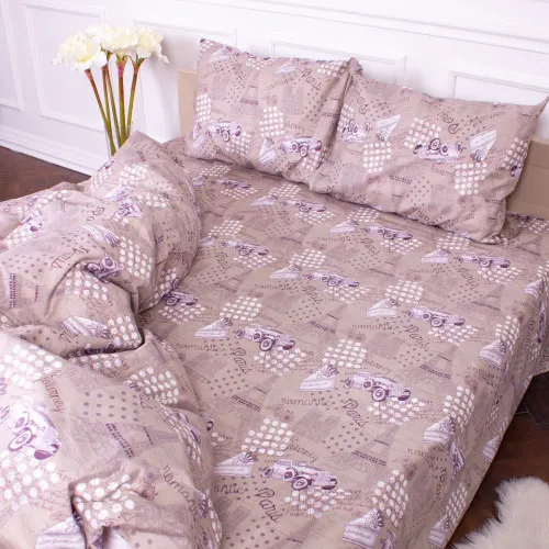 Простынь Микрофибра принт 15-0229 Cappuccino