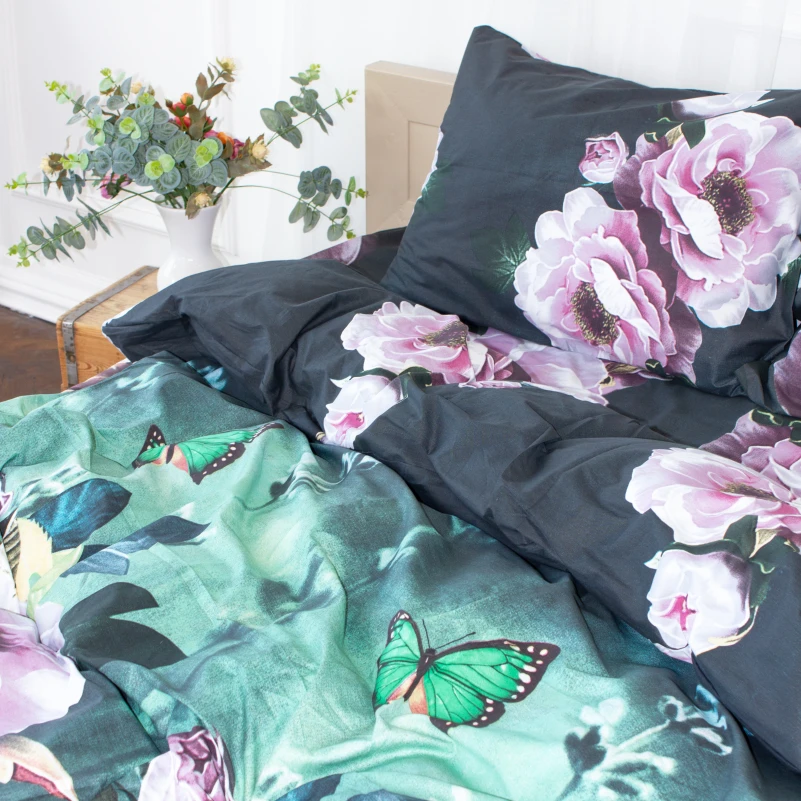 Комплект постільної білизни Сатин 22-1286 Wonderful flowers - 2