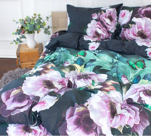 Наволочка Сатин 22-1286 Wonderful flowers - 2