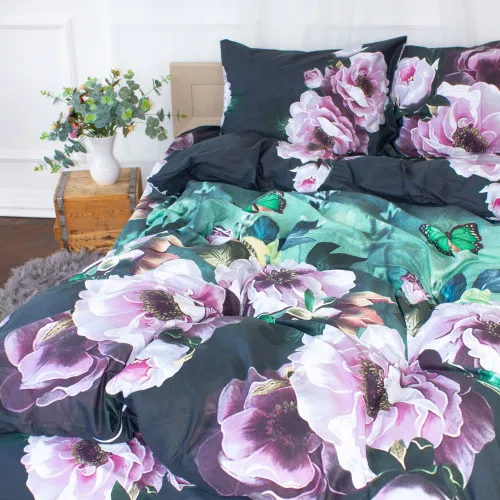 Наволочка Сатин 22-1286 Wonderful flowers - 2