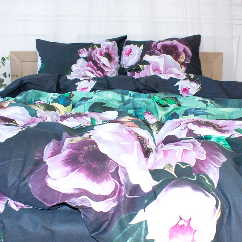 Комплект постільної білизни Сатин 22-1286 Wonderful flowers - 5