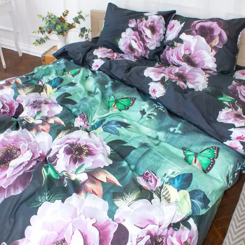 Простынь Сатин 22-1286 Wonderful flowers