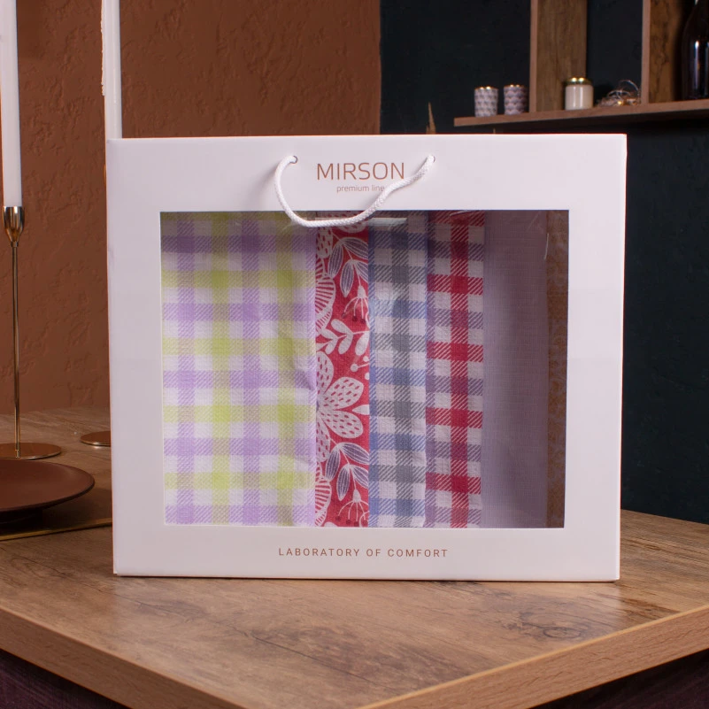 Набір вафельних рушників №620 - Picnic cage (6 шт.) - 4