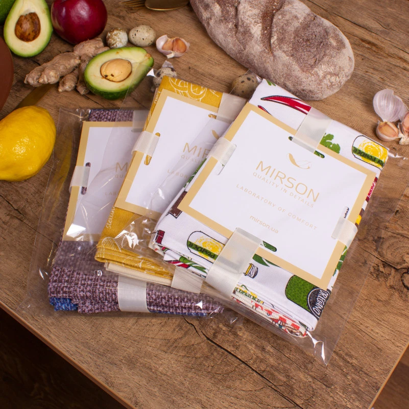 Набір рогожа/напівпанама рушників №635 - Fun kitchen (2 шт.) - 3