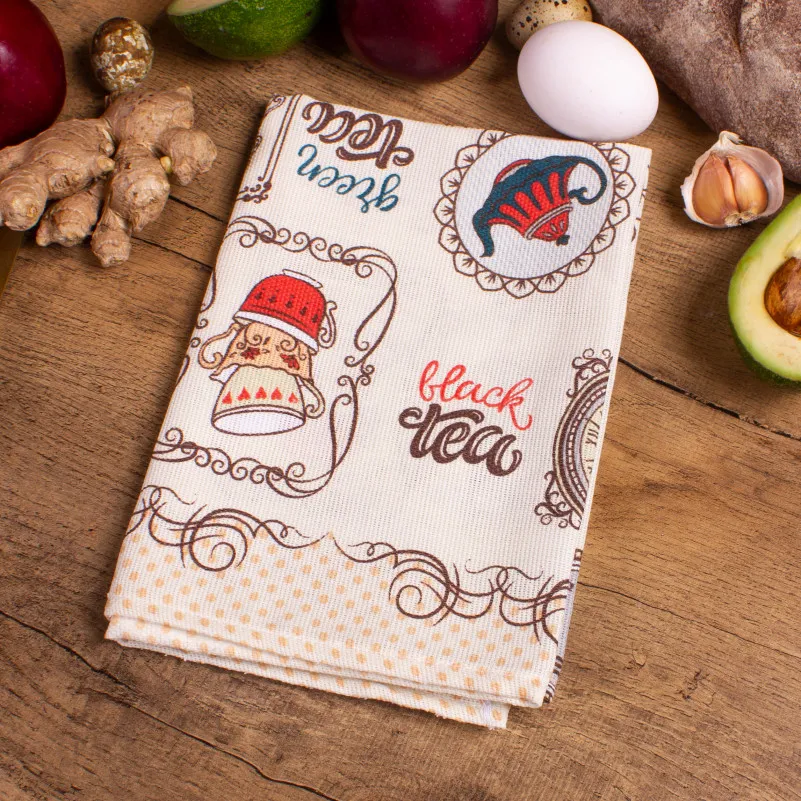 Рушник рогожа/полупанама №218 Cream services